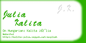 julia kalita business card